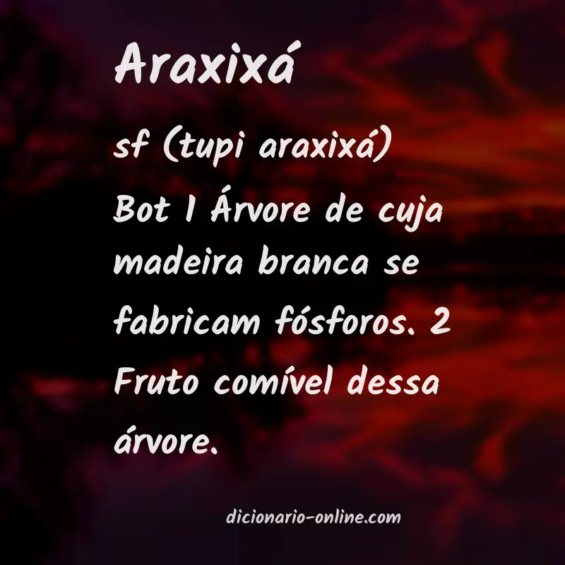 Significado de araxixá