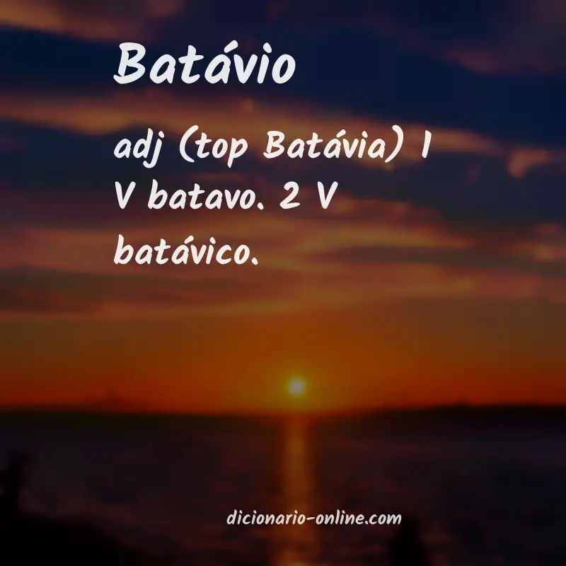 Significado de batávio