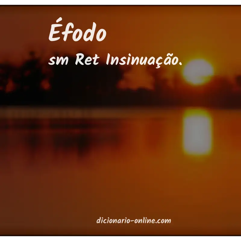 Significado de éfodo