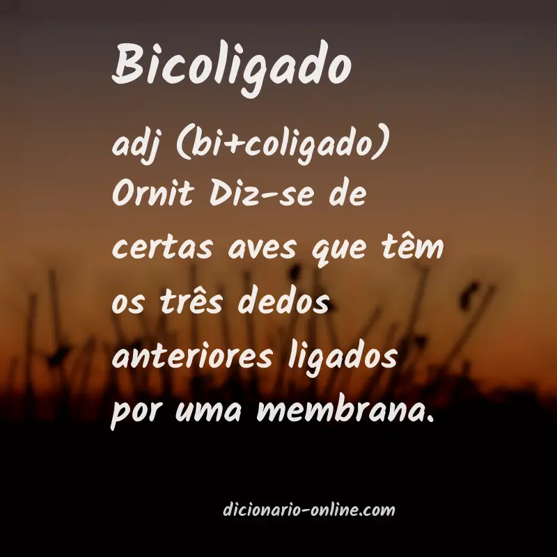 Significado de bicoligado