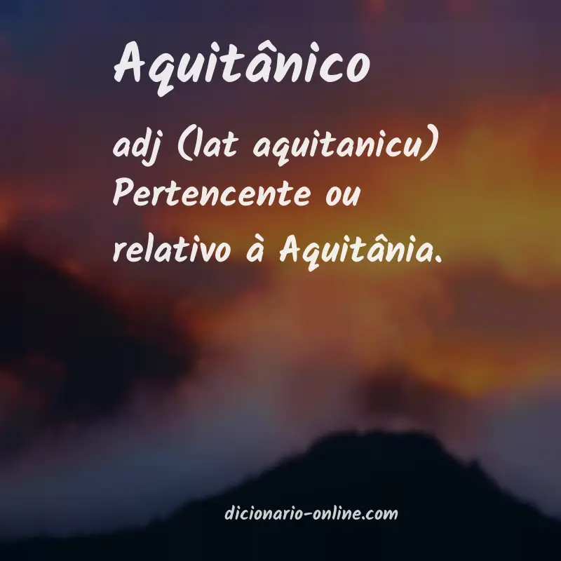 Significado de aquitânico