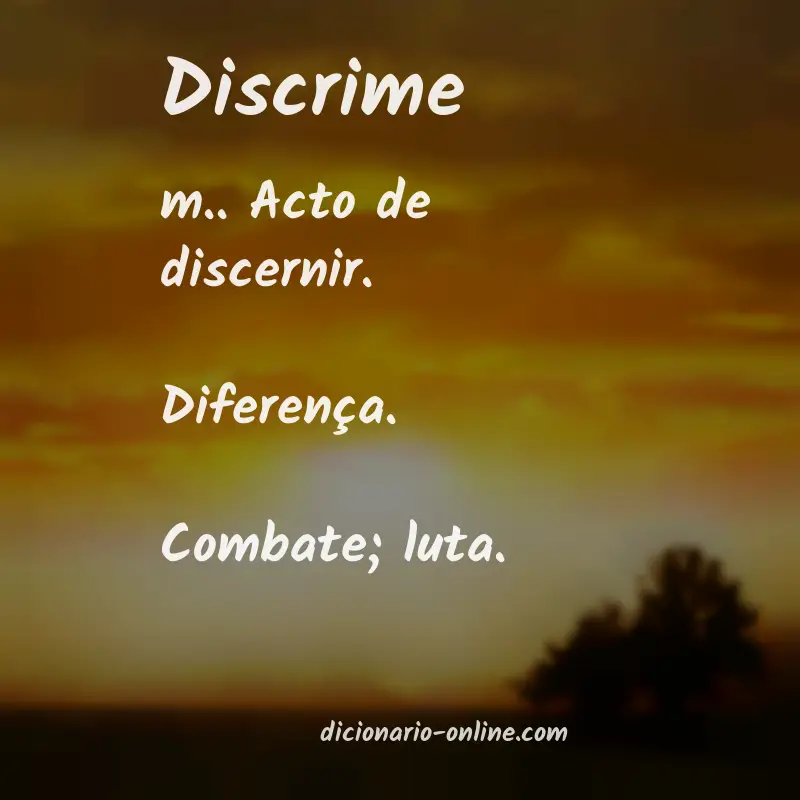 Significado de discrime