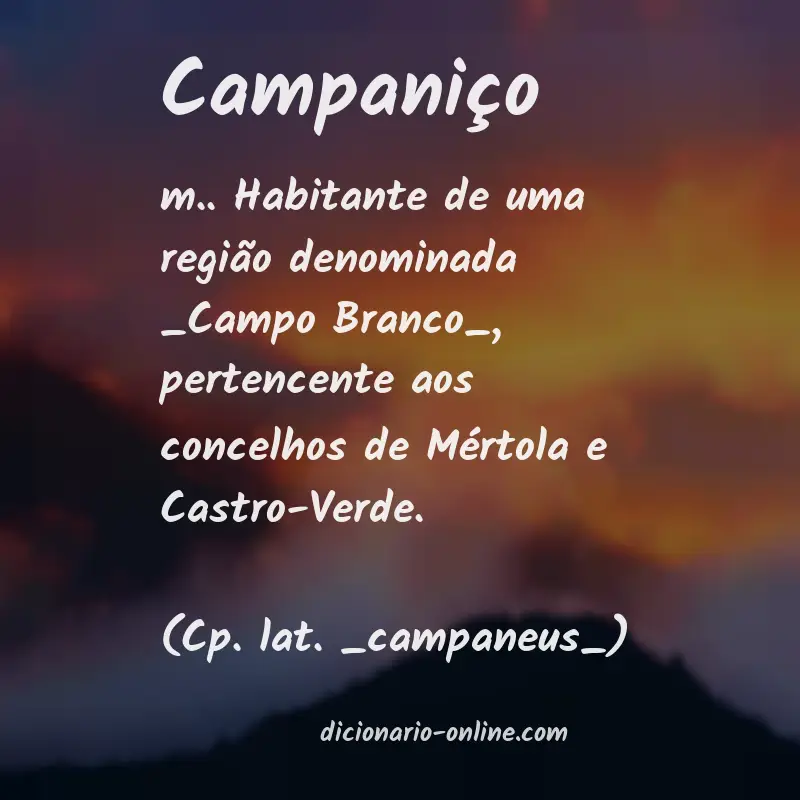 Significado de campaniço