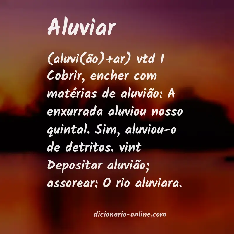 Significado de aluviar