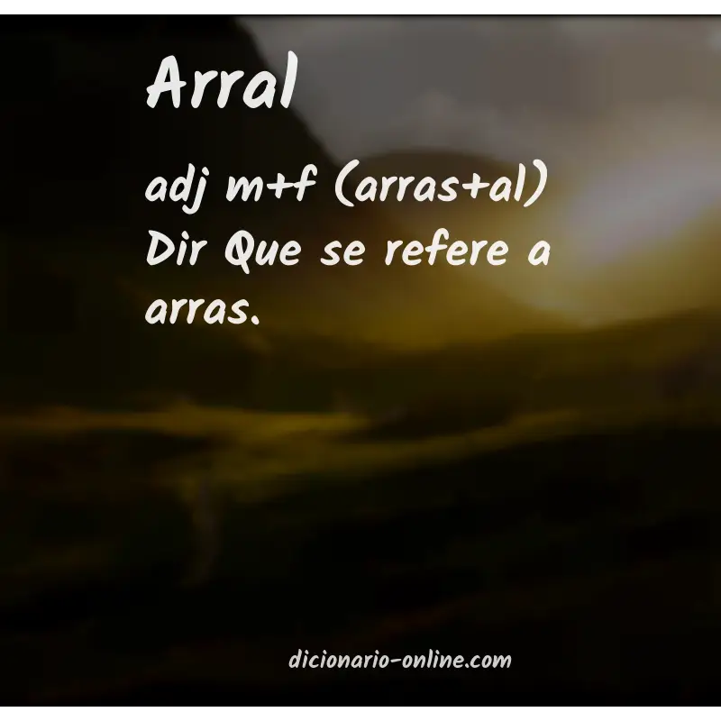 Significado de arral
