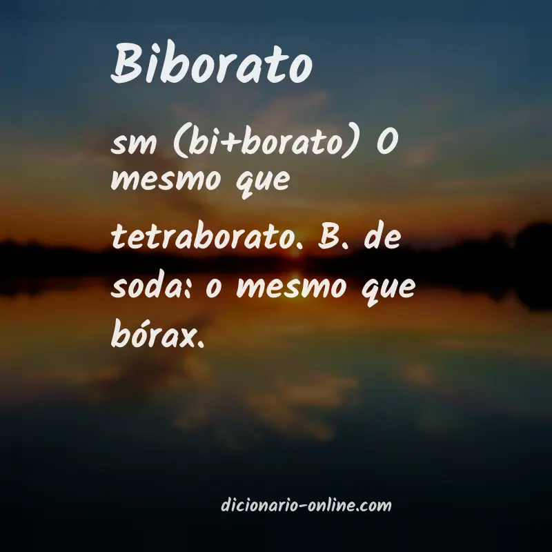 Significado de biborato