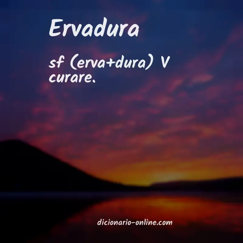 Significado de ervadura