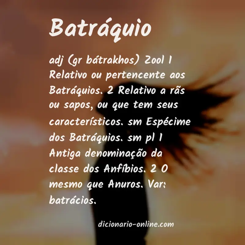 Significado de batráquio