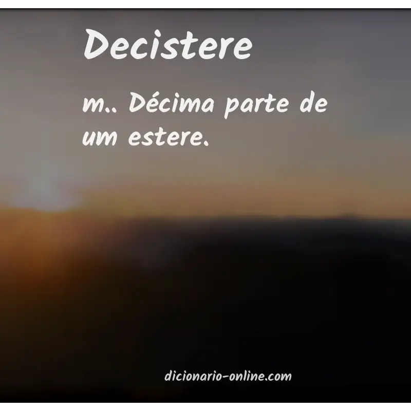 Significado de decistere