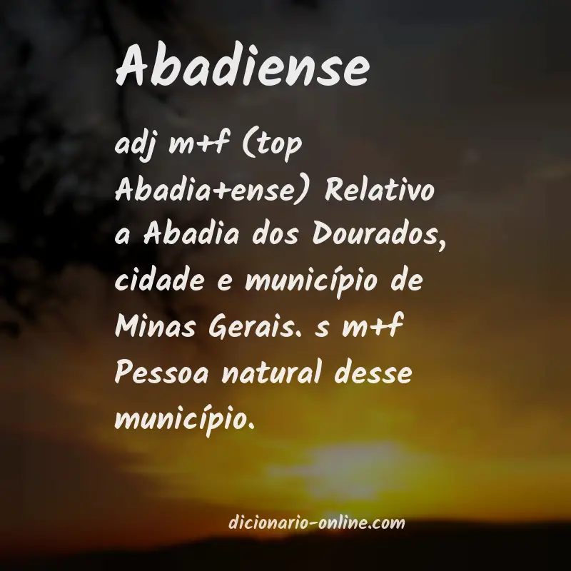 Significado de abadiense