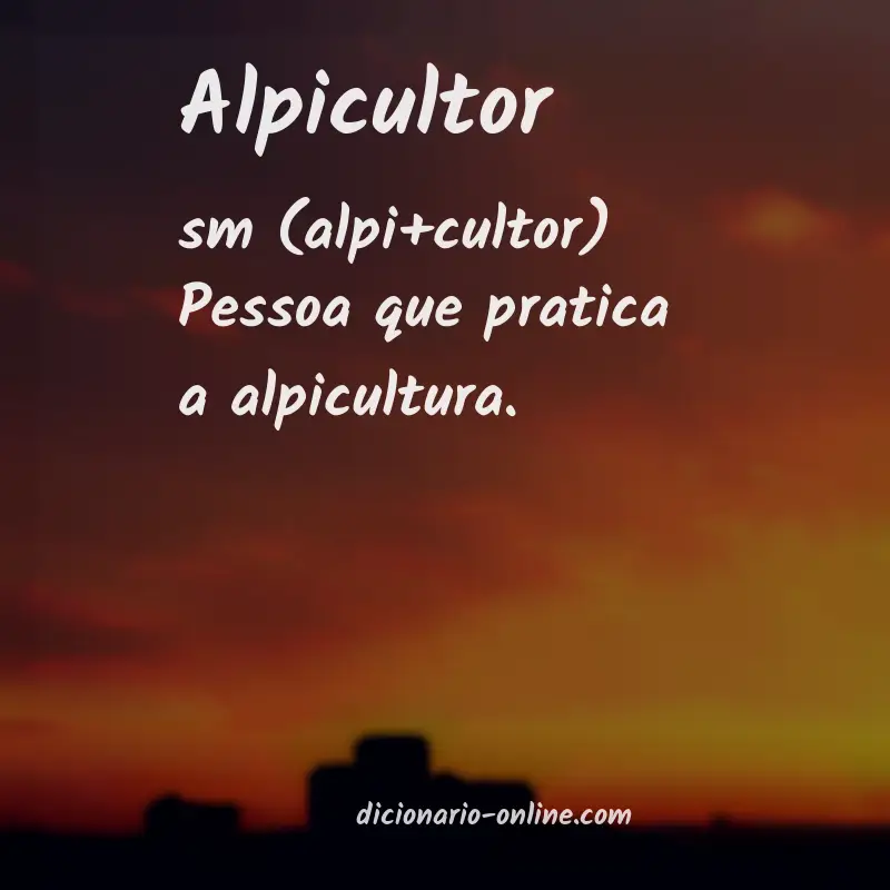 Significado de alpicultor