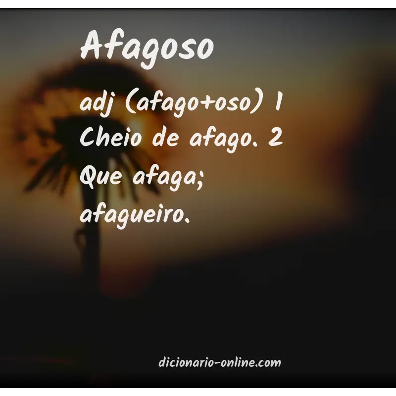 Significado de afagoso