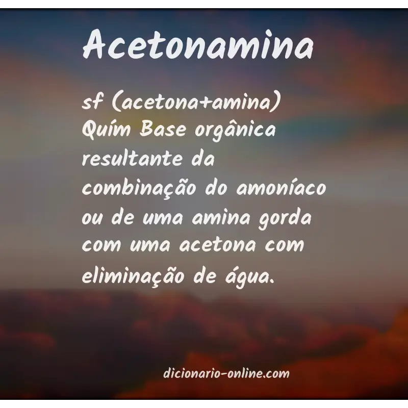 Significado de acetonamina
