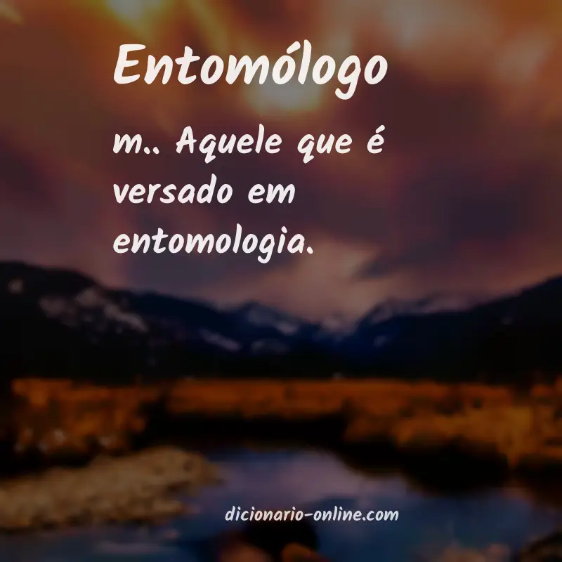 Significado de entomólogo