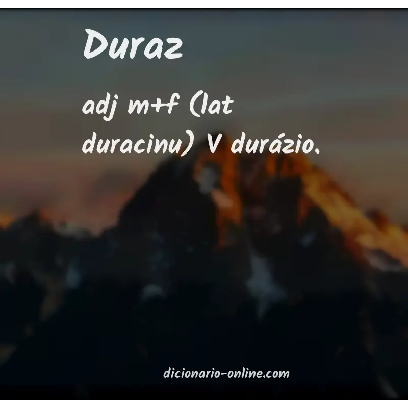 Significado de duraz