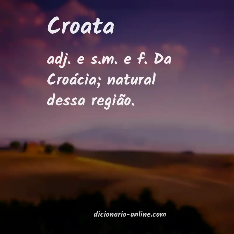 Significado de croata