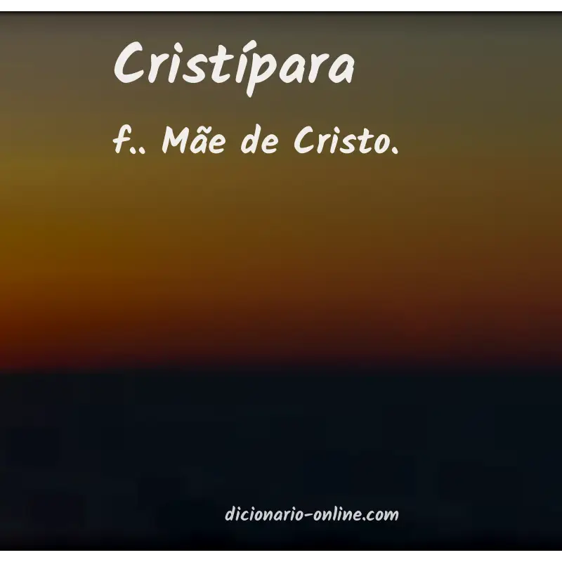 Significado de cristípara