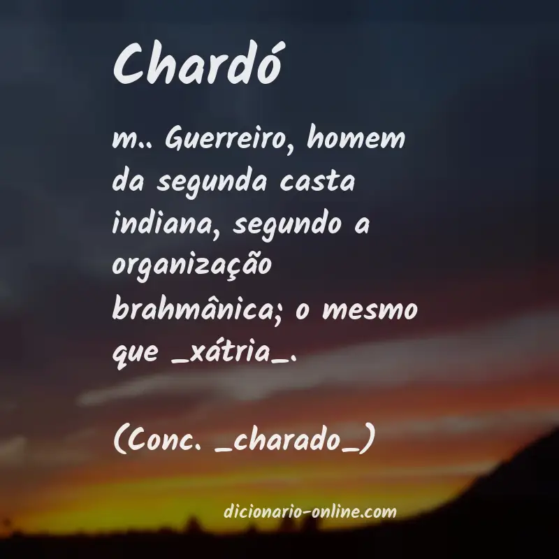 Significado de chardó