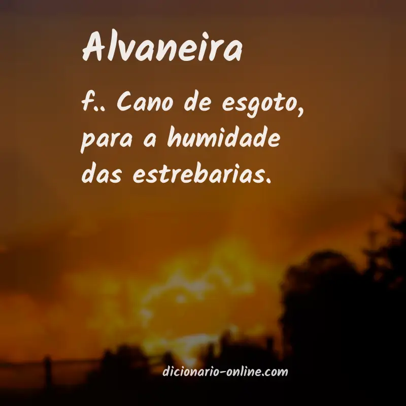 Significado de alvaneira