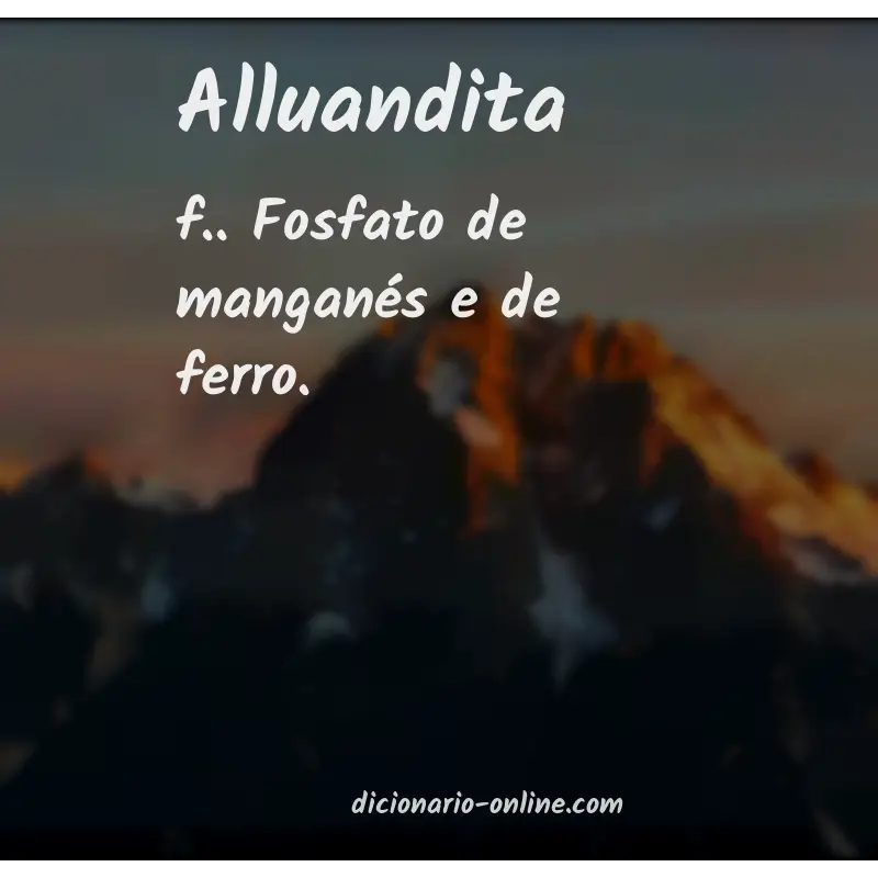 Significado de alluandita
