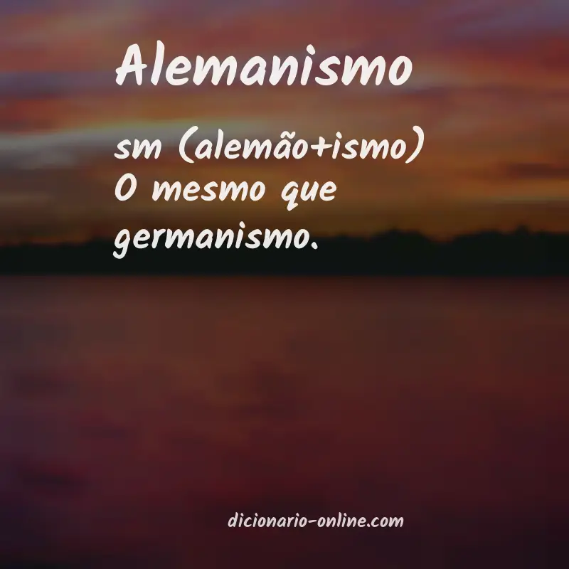 Significado de alemanismo