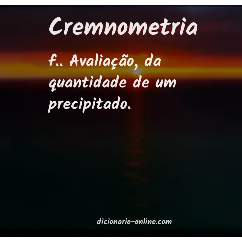 Significado de cremnometria