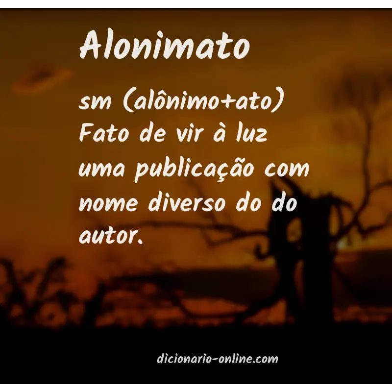 Significado de alonimato