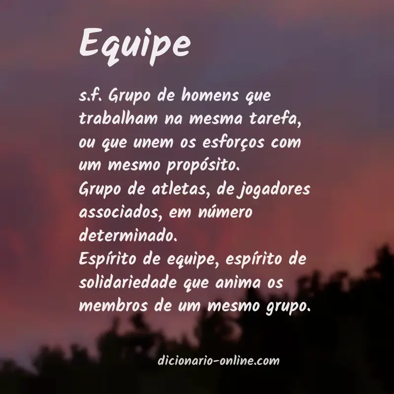 Significado de equipe
