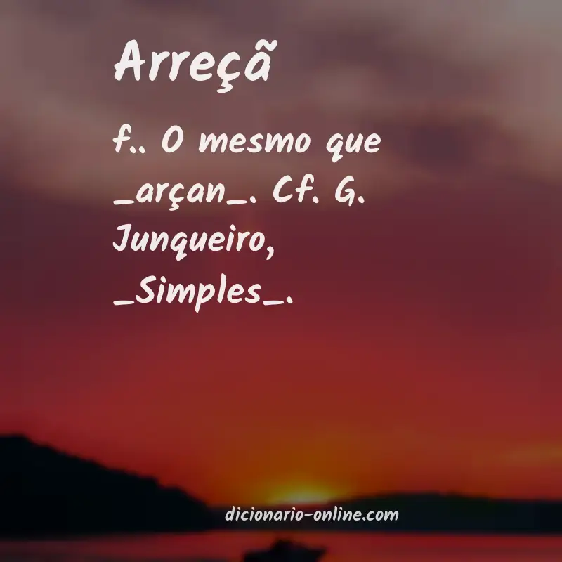 Significado de arreçã