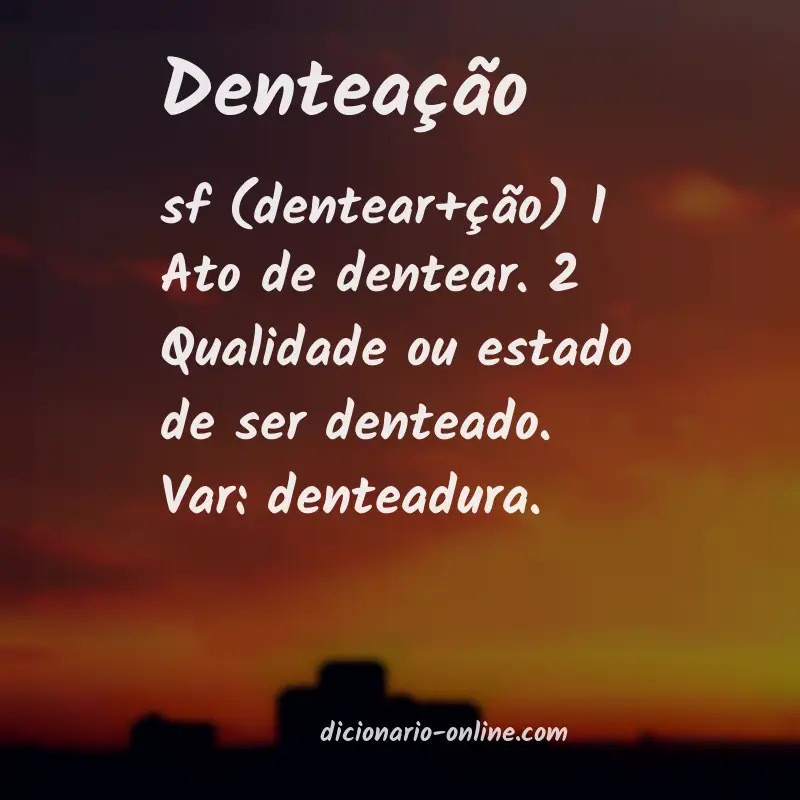 Significado de denteação