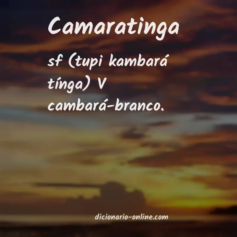 Significado de camaratinga