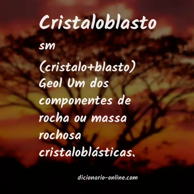 Significado de cristaloblasto