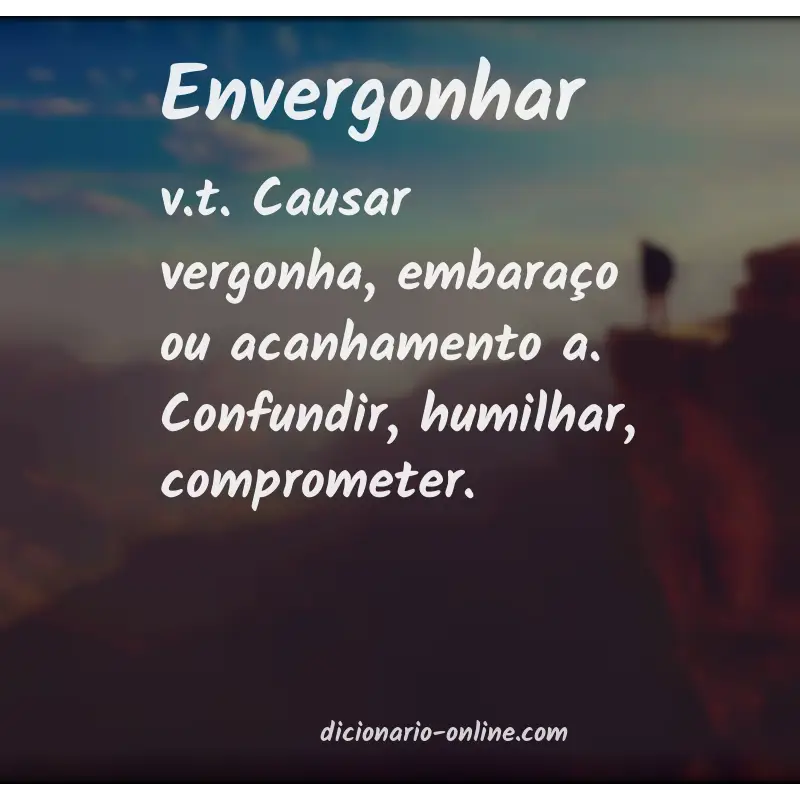 Significado de envergonhar