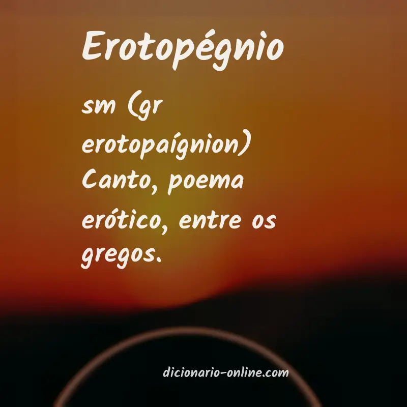Significado de erotopégnio