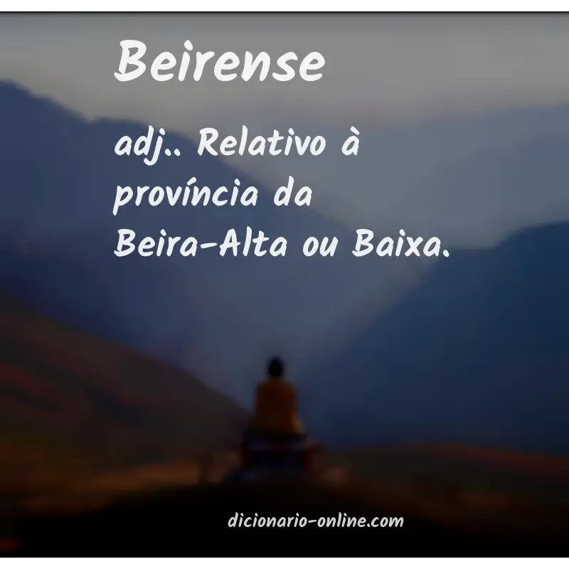 Significado de beirense