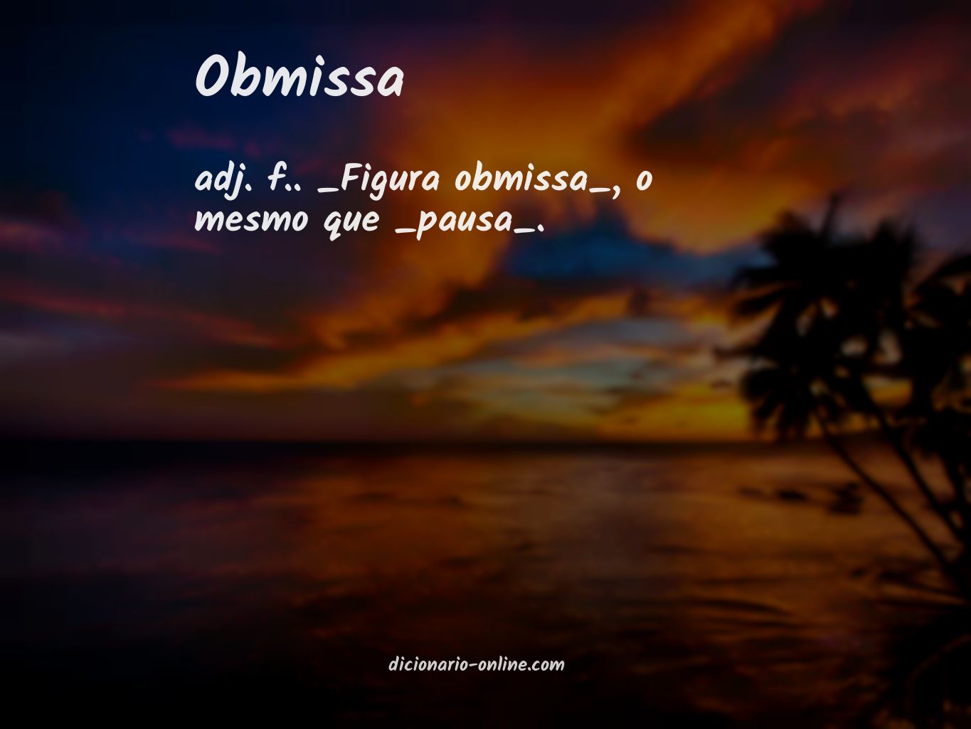 Significado de obmissa