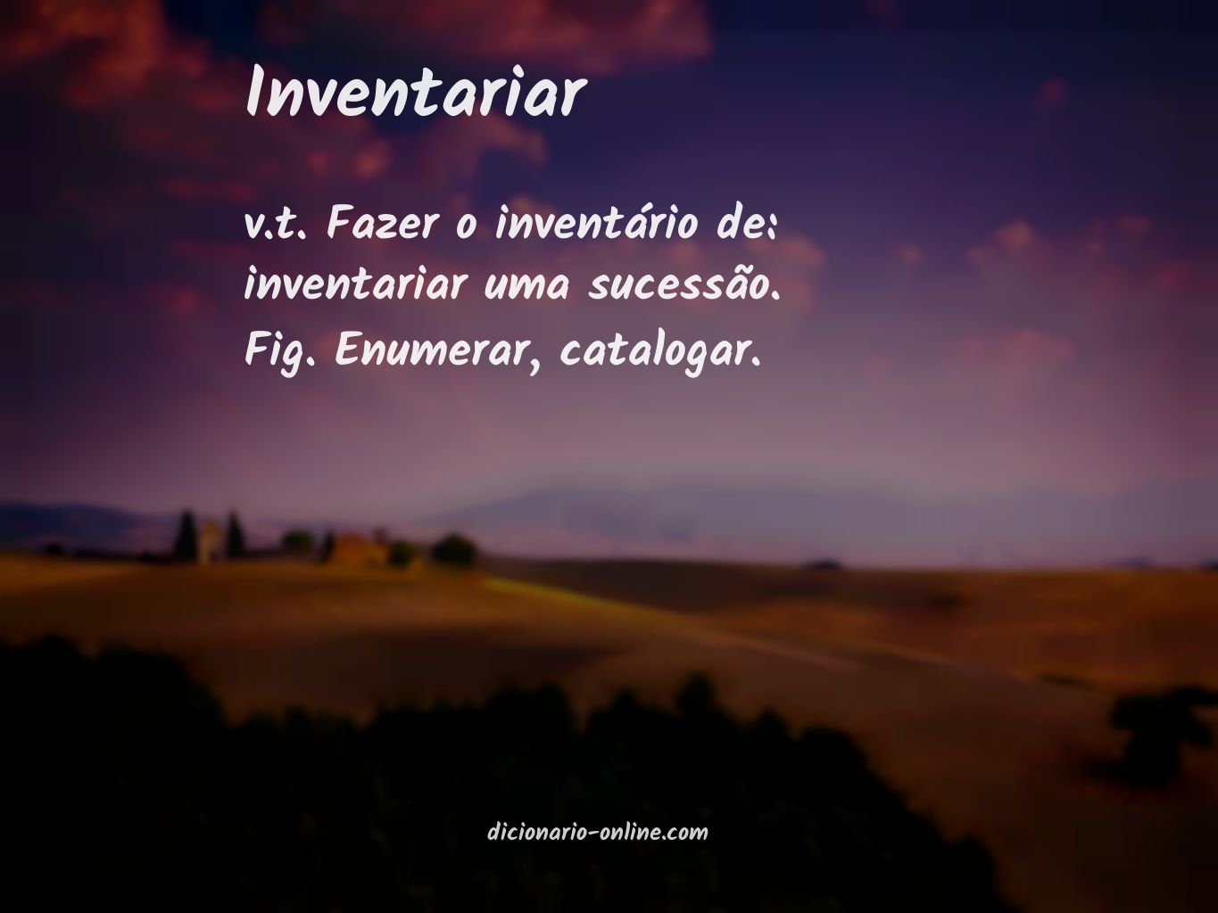 Significado de inventariar
