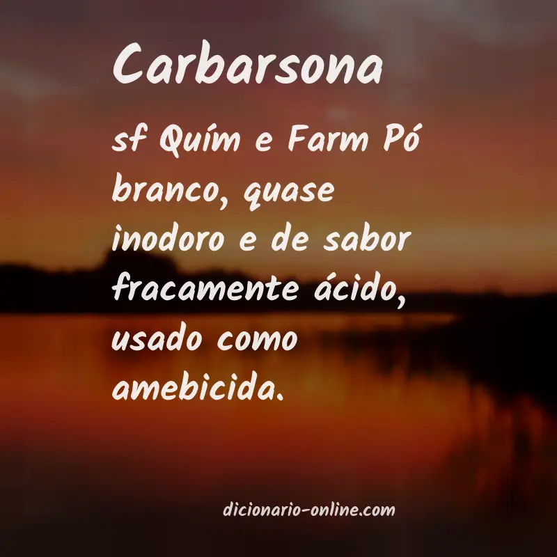 Significado de carbarsona