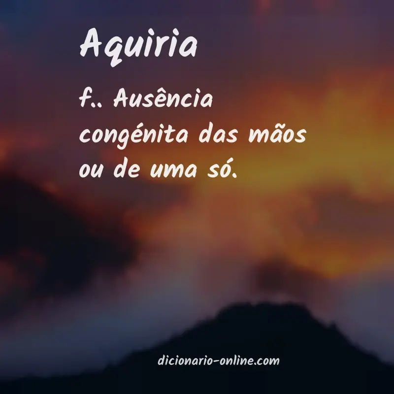 Significado de aquiria