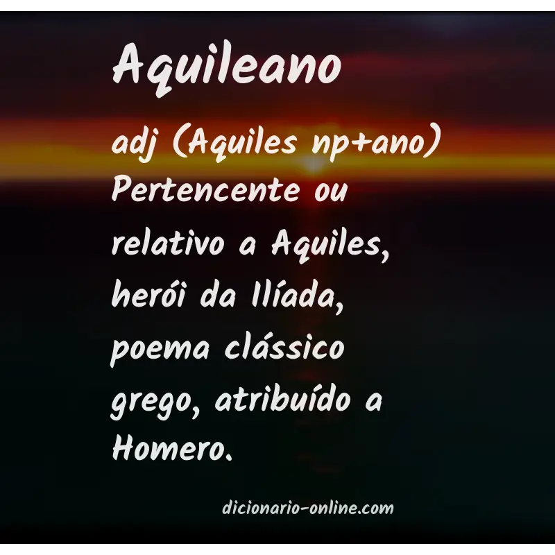 Significado de aquileano