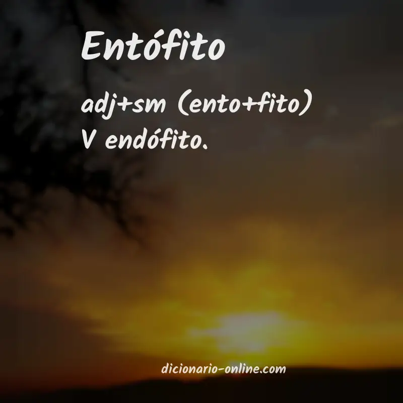 Significado de entófito