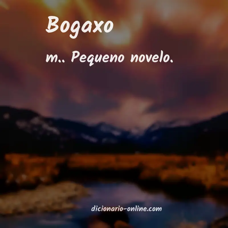 Significado de bogaxo