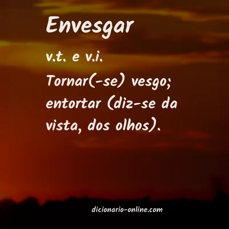 Significado de envesgar