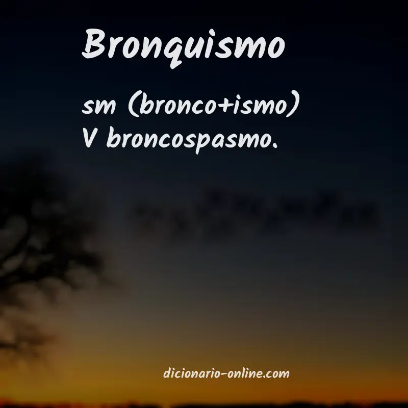 Significado de bronquismo