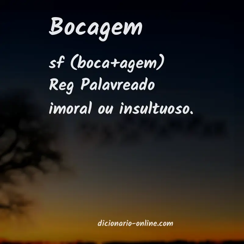 Significado de bocagem