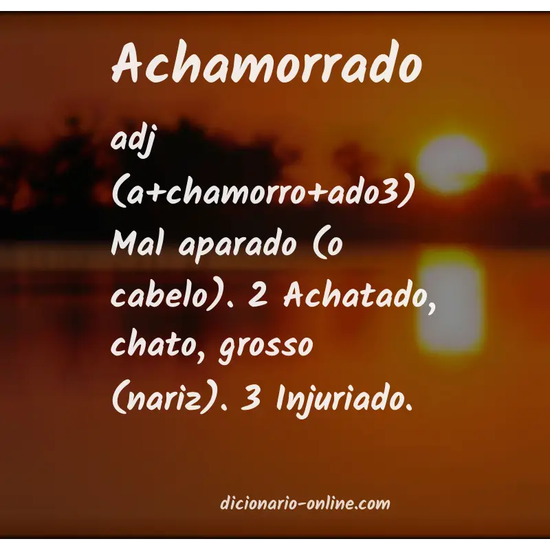 Significado de achamorrado