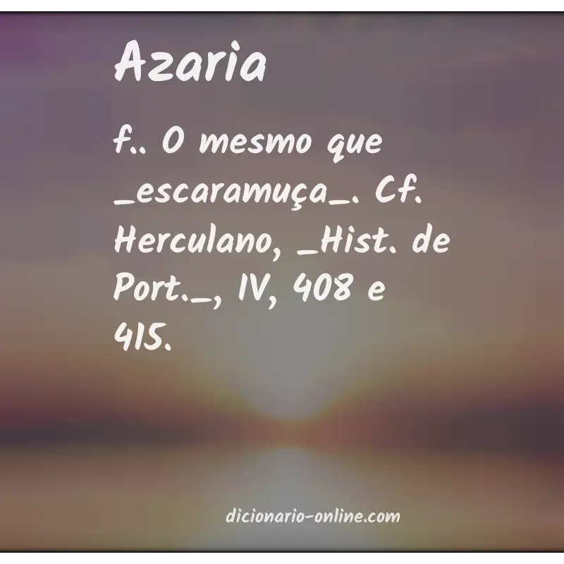 Significado de azaria