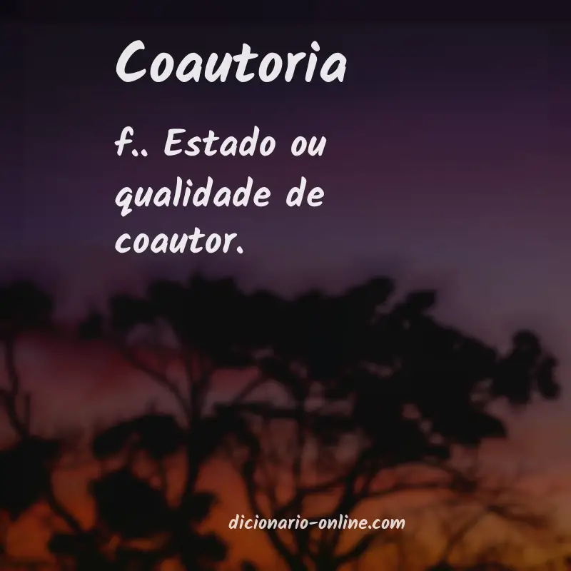 Significado de coautoria