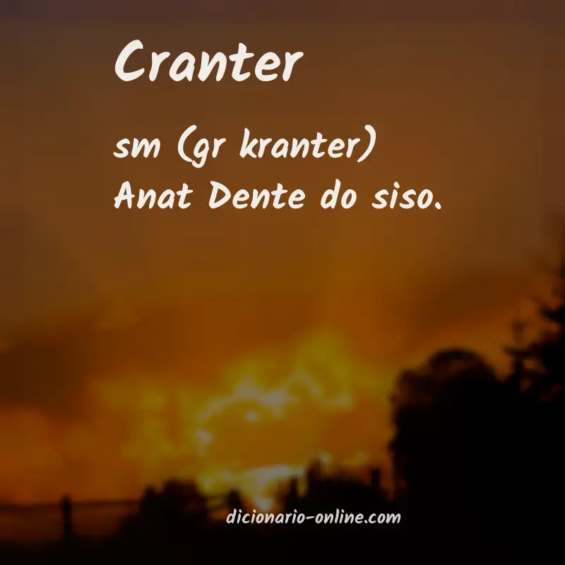Significado de cranter