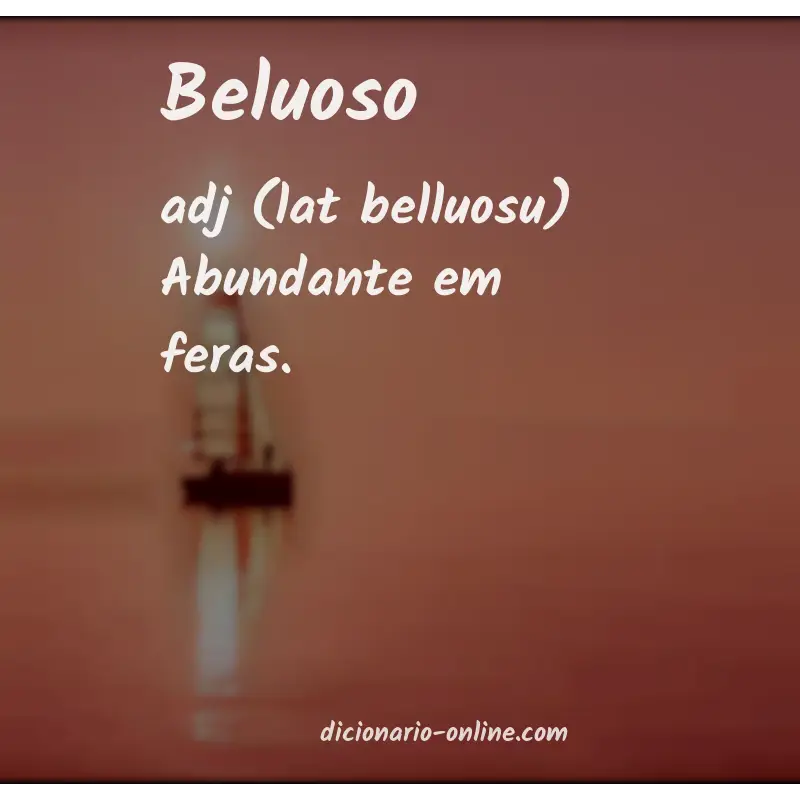 Significado de beluoso